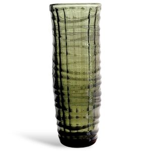Jan Sylwester Drost for Ząbkowice Steelworks Poland Green Optic Vase 1970s